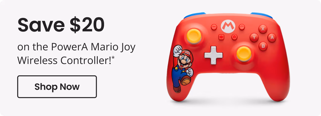 Save $20 on the PowerA Mario Joy Wireless Controller!* | Shop Now