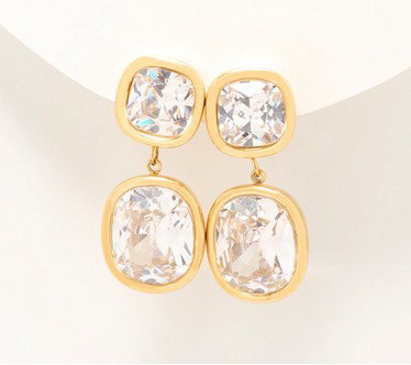 Steel by Diamonique Drop Dangle Earring