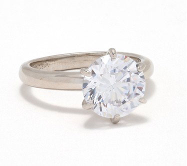 Diamonique Classics 4.00 cttw Ring, Sterling