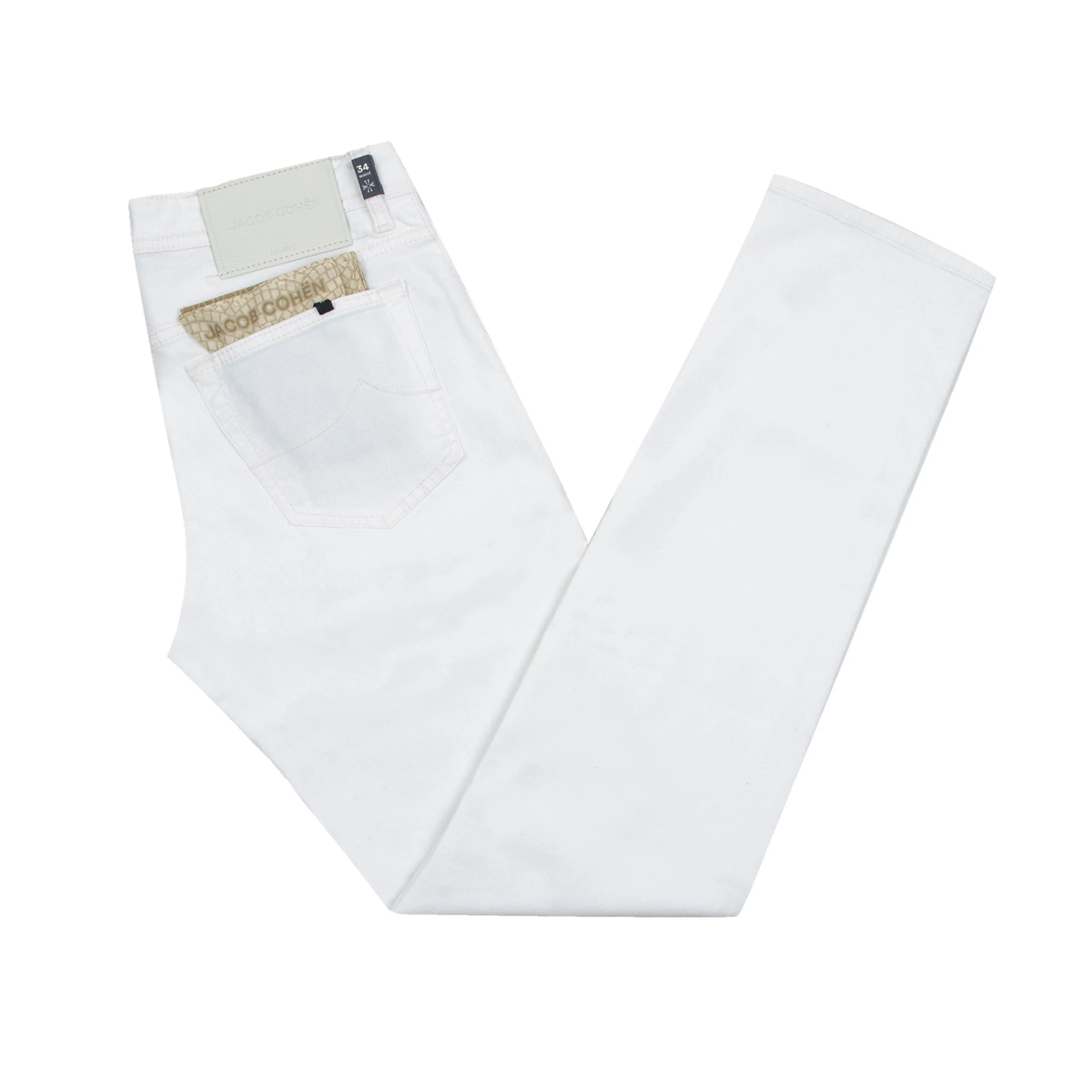 Image of Jacob Cohen - Natural White 'Bard' Slim Fit Jeans