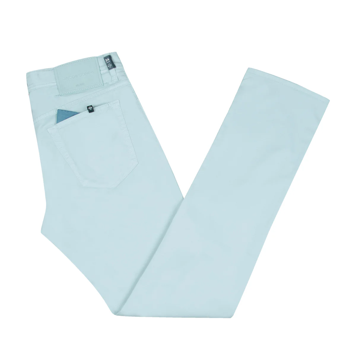 Image of Jacob Cohen - Azure Blue 'Bard' Regular-Slim Stretch Twill Jeans