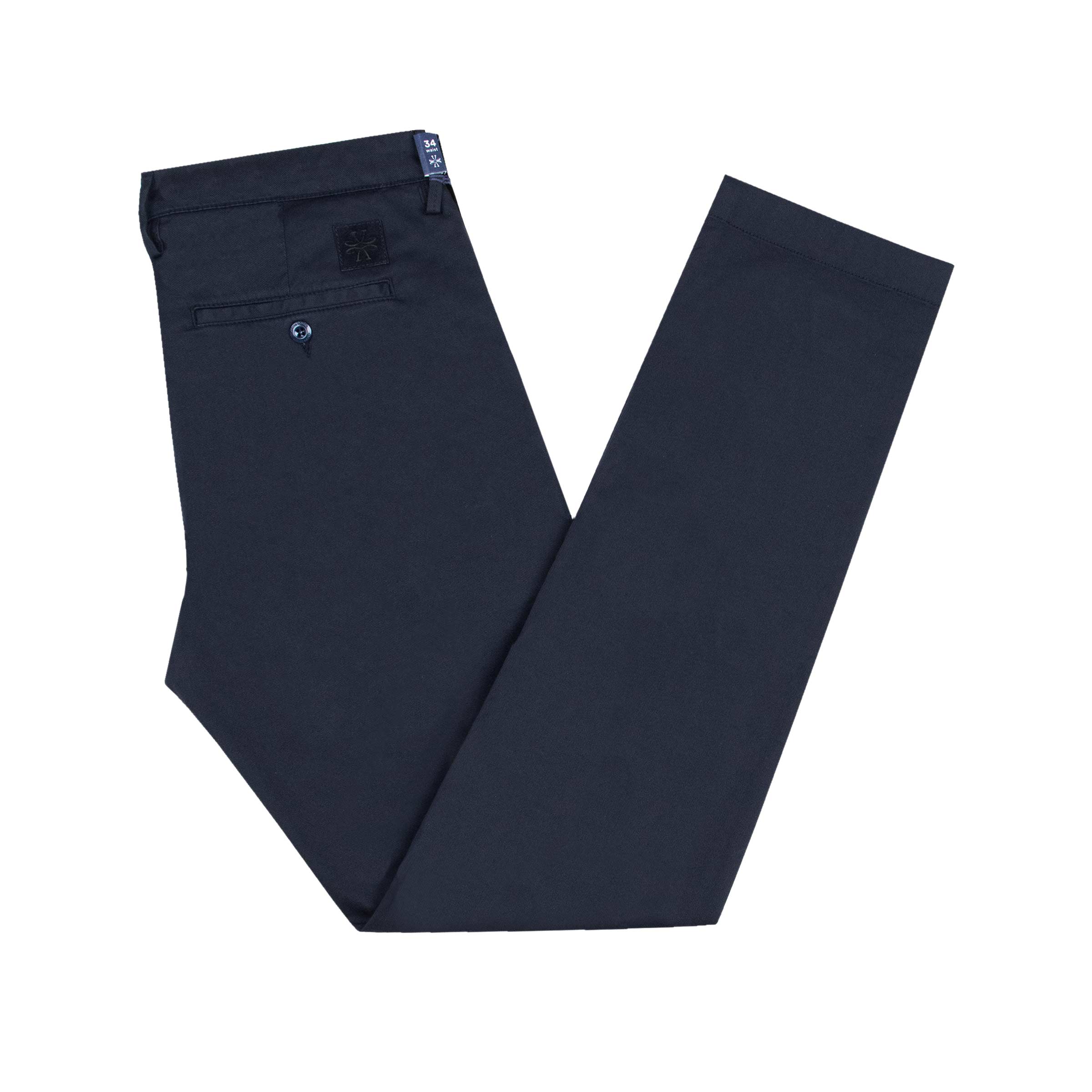 Image of Jacob Cohen -  Navy 'Bobby' Slim Fit Stretch  Twill Chino Trousers