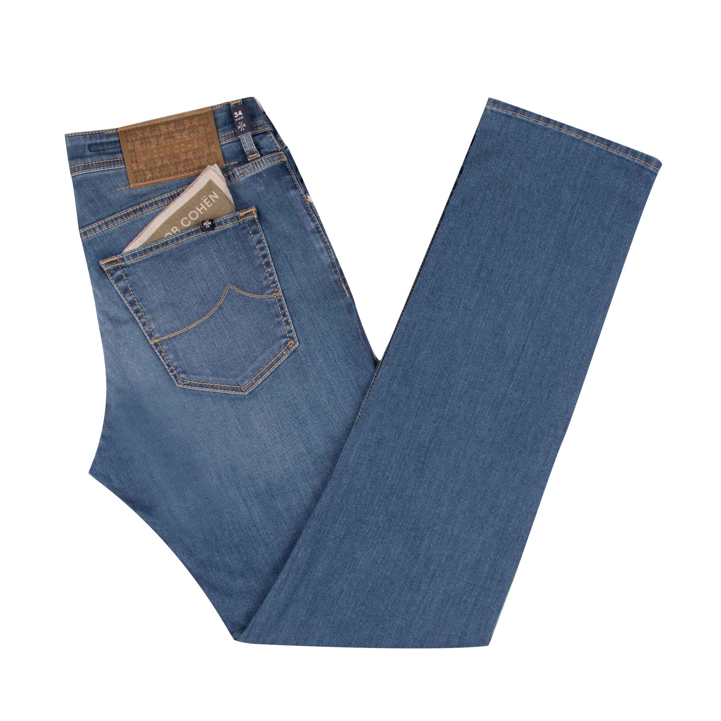 Image of Jacob Cohen - Light Blue 'Bard' Slim Fit Jeans