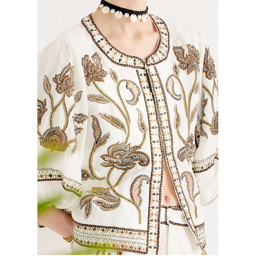 Image of Sorelia Embellished Jacket - White/Multi