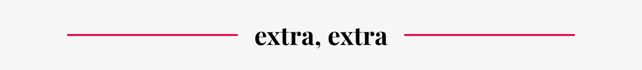 Extra, extra