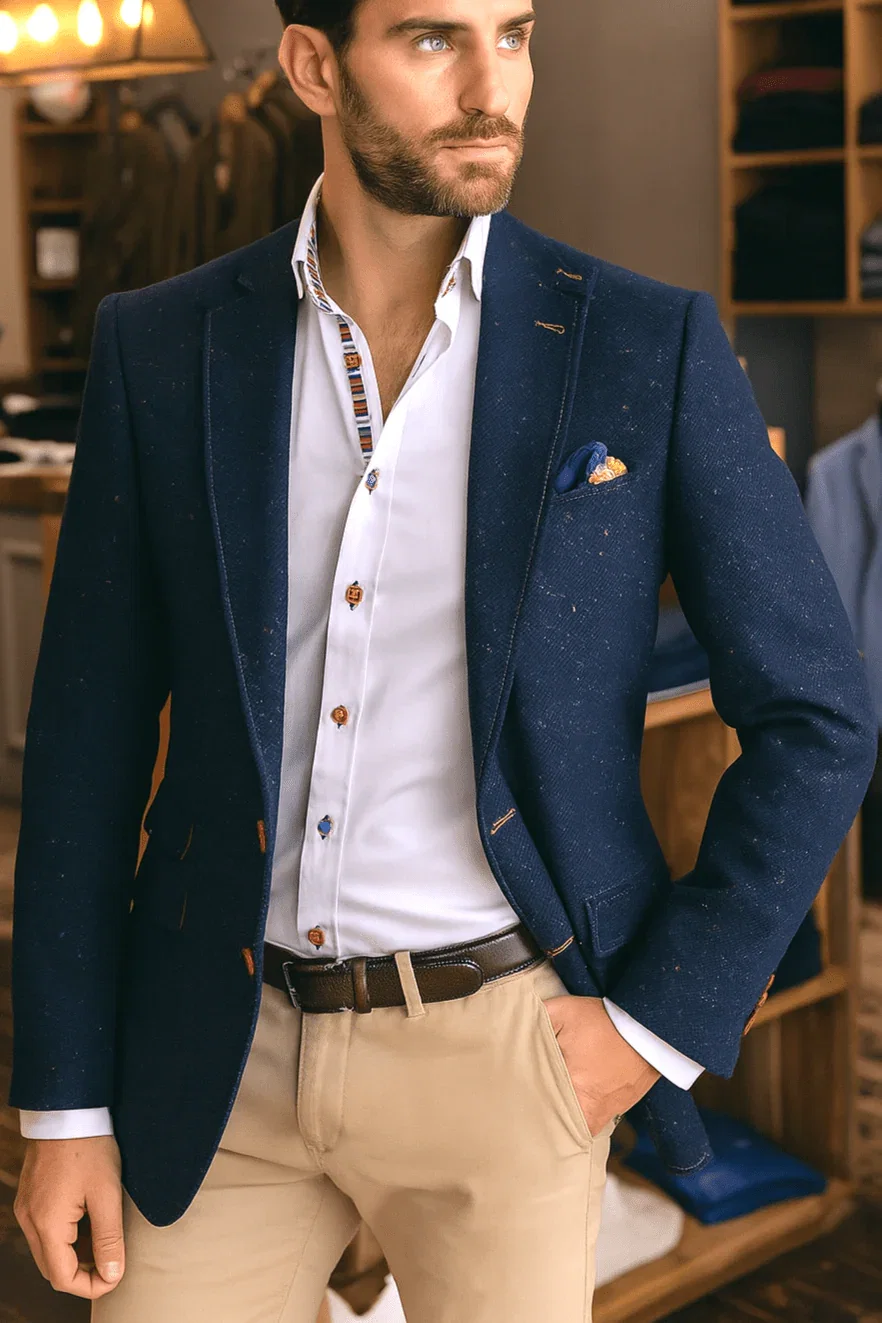 Image of WOOL FLECKED JACKET