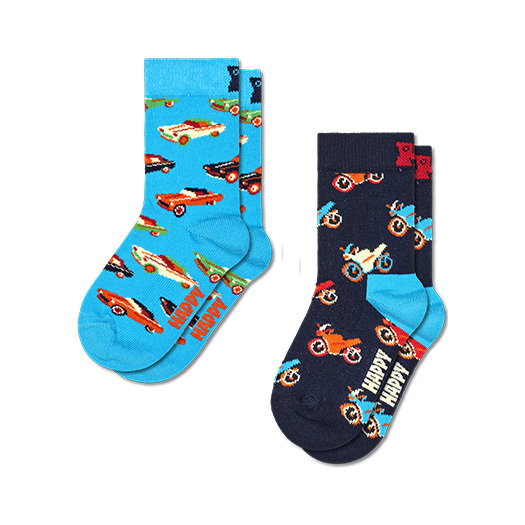Kids 2-Pack Cars Socks