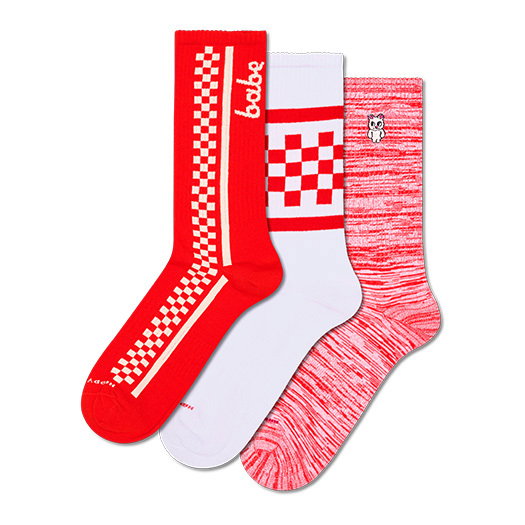 3-Pack Red Sneaker Socks