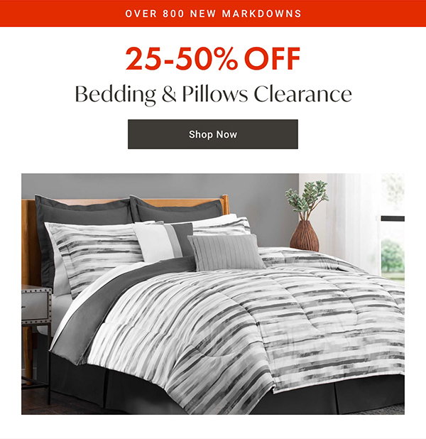 Up to 25 - 50% OFF Bed & Pillow Clearance - Shop Now