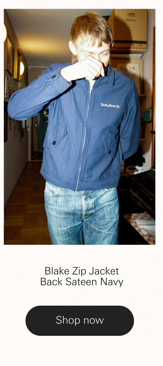 Blake Zip Jacket Back Sateen Navy