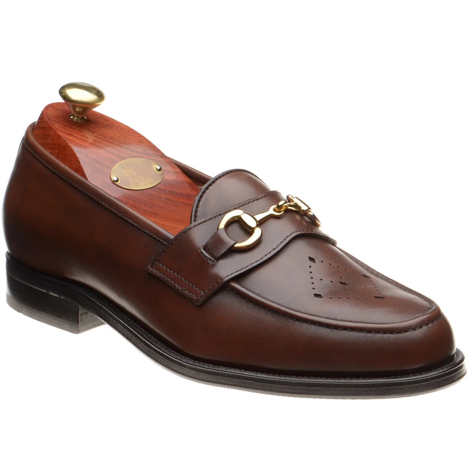 Image of Wildsmith Model 51 rubber-soled loafers in cognac calf