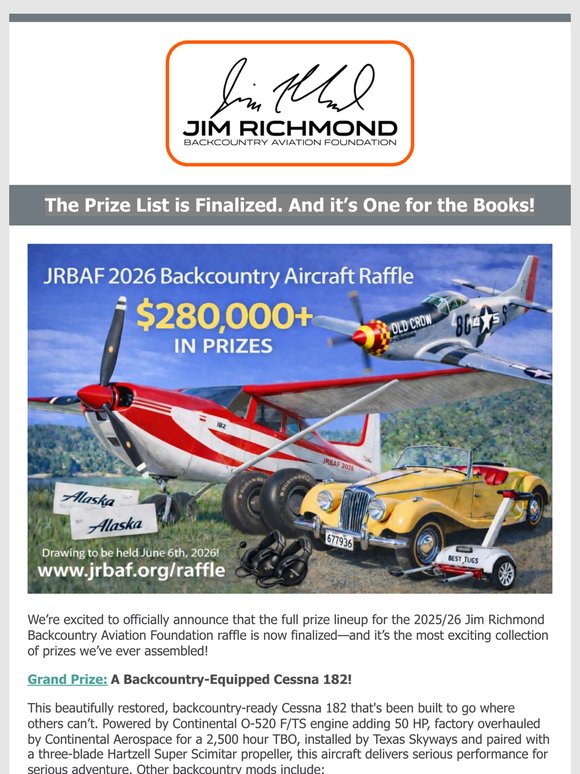 Aviation Raffles CubCrafters: The Full JRBAF 2026 Raffle Prize Lineup Is Here—And It’s ...