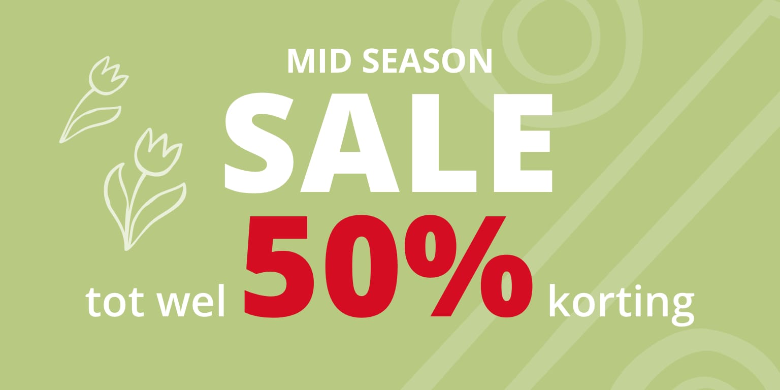 Mid season sale: tot wel 50% korting