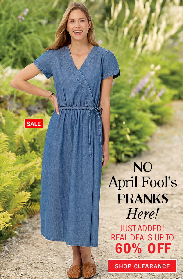 No April Fool's Pranks Here! Just Added! Real Deals Up To 60% Off. Shop Clearance. Sale: Ella Simone Lightweight Denim Wrap Dress