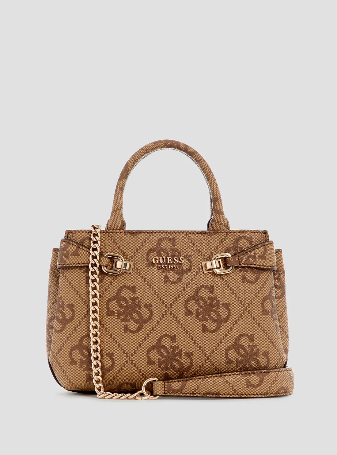 Image of Brown Logo Lorelei Mini Satchel Bag