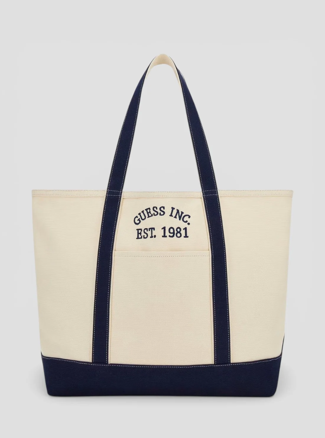 Image of Natural Blue Summerline Large Tote Bag