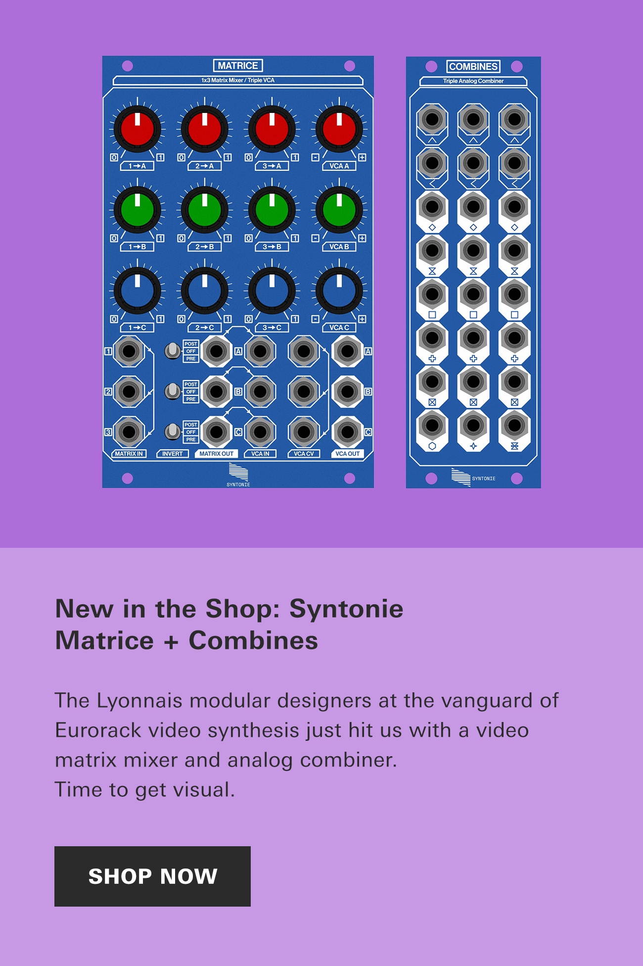 New in the Shop: Syntonie Matrice Video Matrix Mixer + Combines Triple Analog Video Combiner