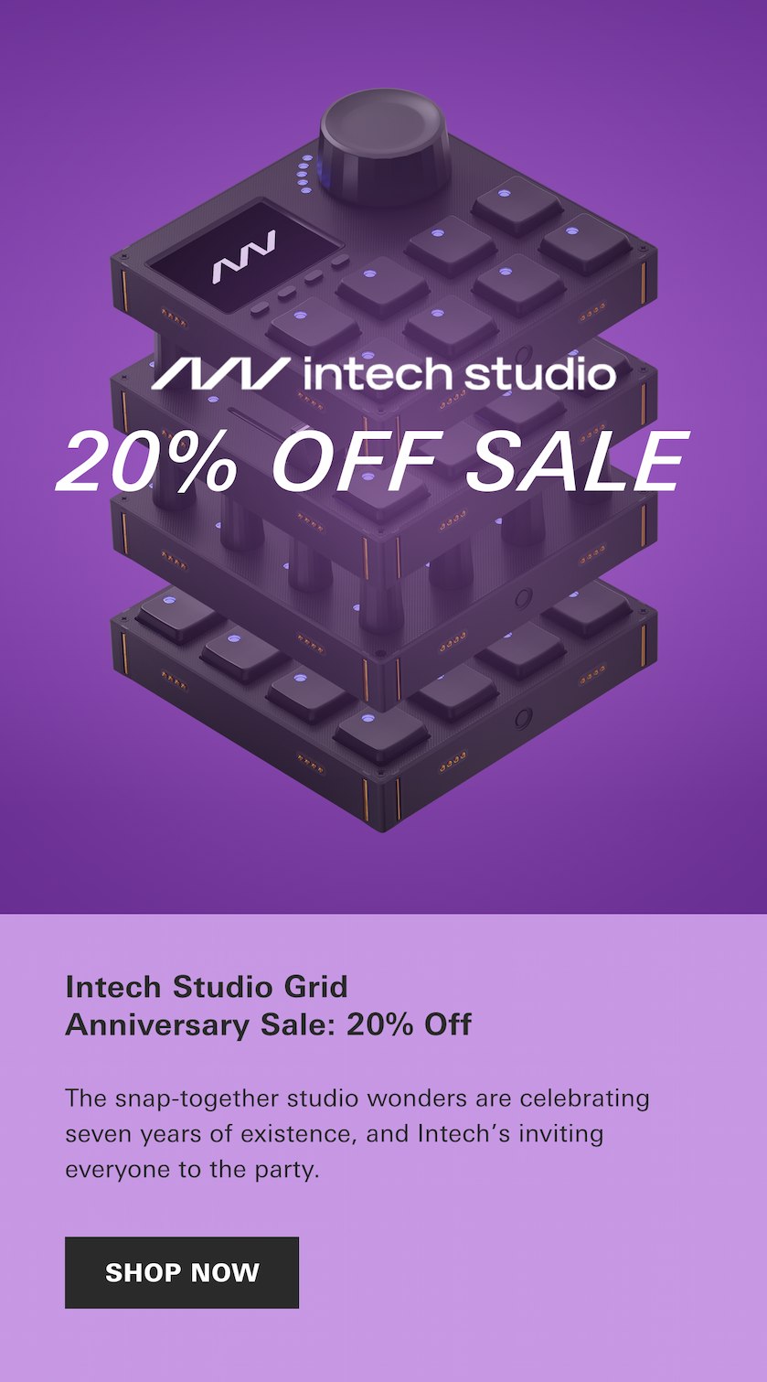 Intech Studio Grid Anniversary Sale: 20% Off Modular Studio Controllers