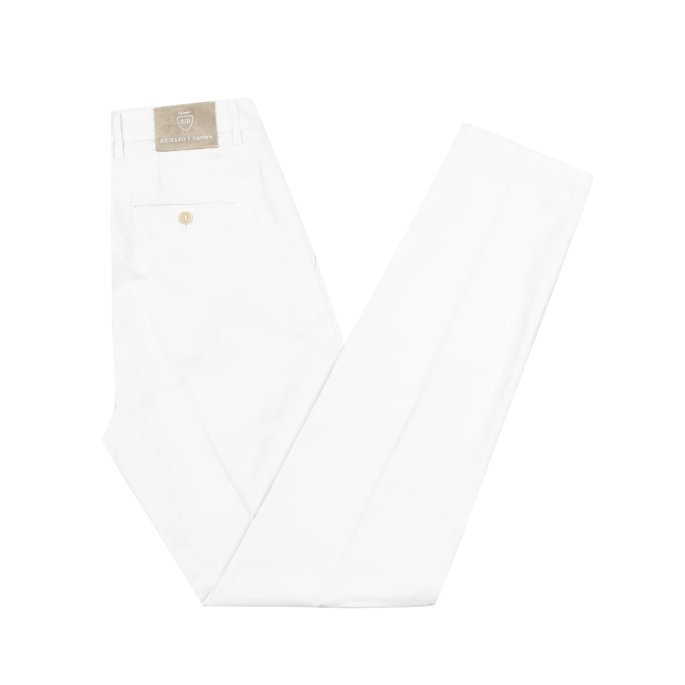 Image of Richard J Brown - Light Grey 'Singapore' Cotton Chinos