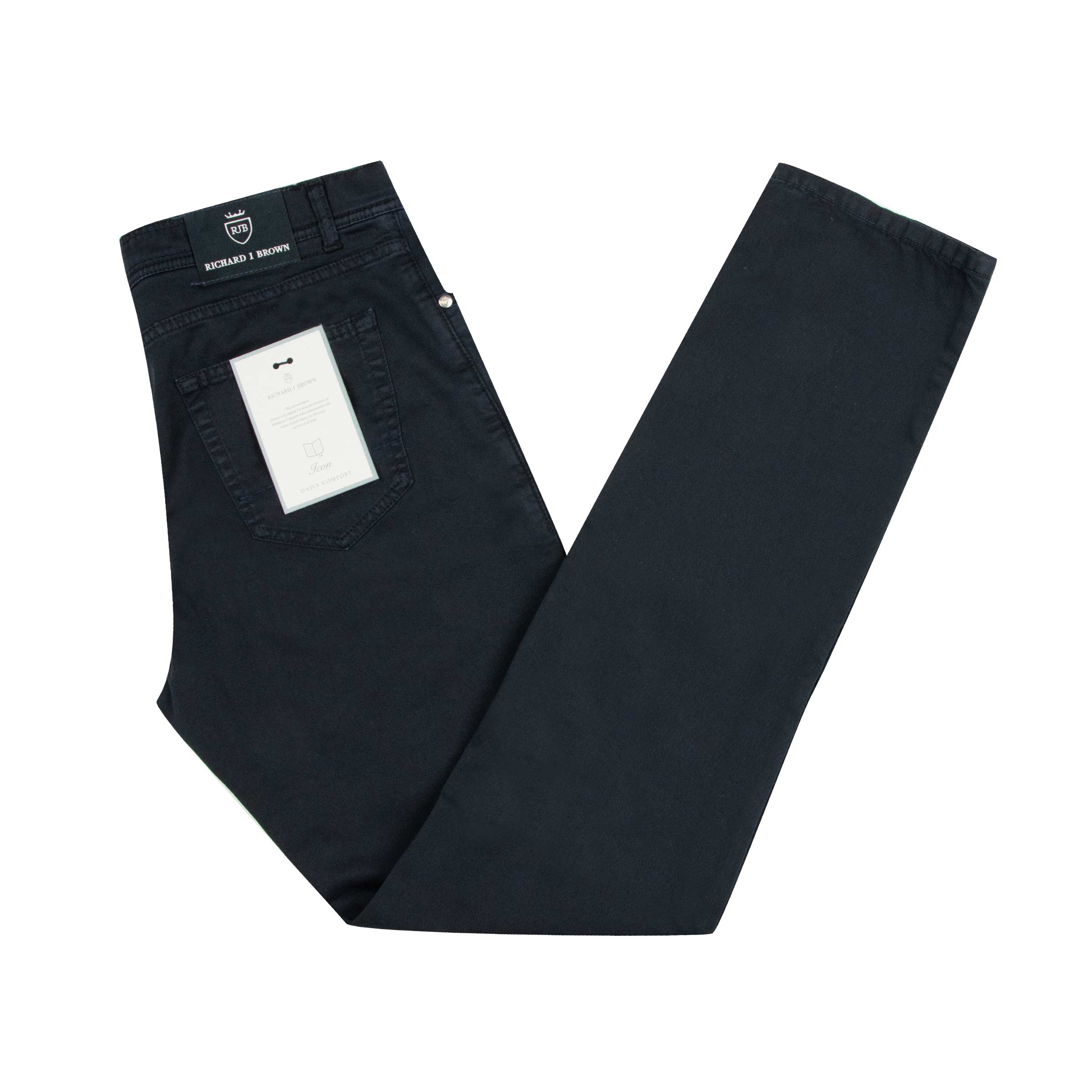 Image of Richard J Brown - Navy 'Milano' Cotton Regular Fit Jeans