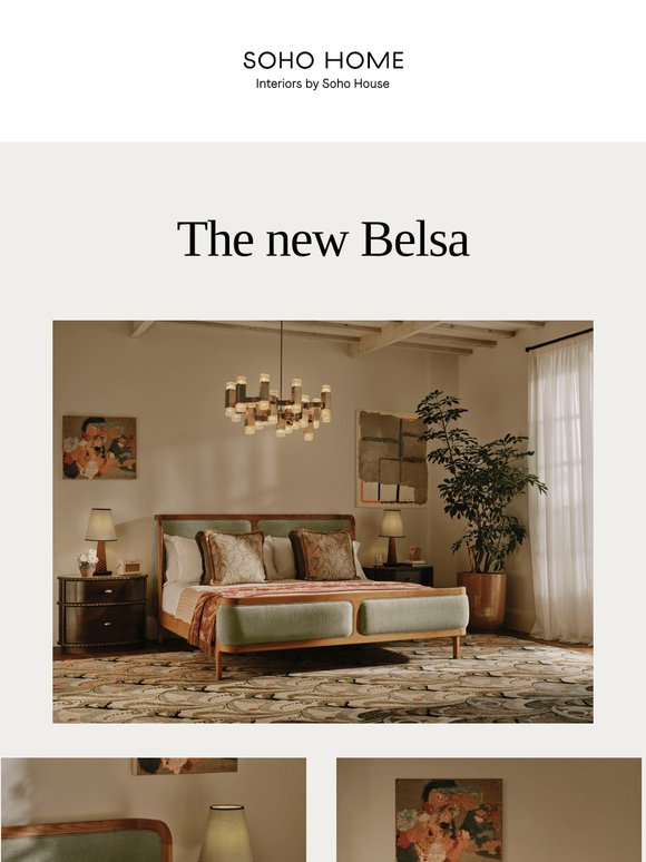 Soho Home: The Belsa bed in a new fabric | Milled
