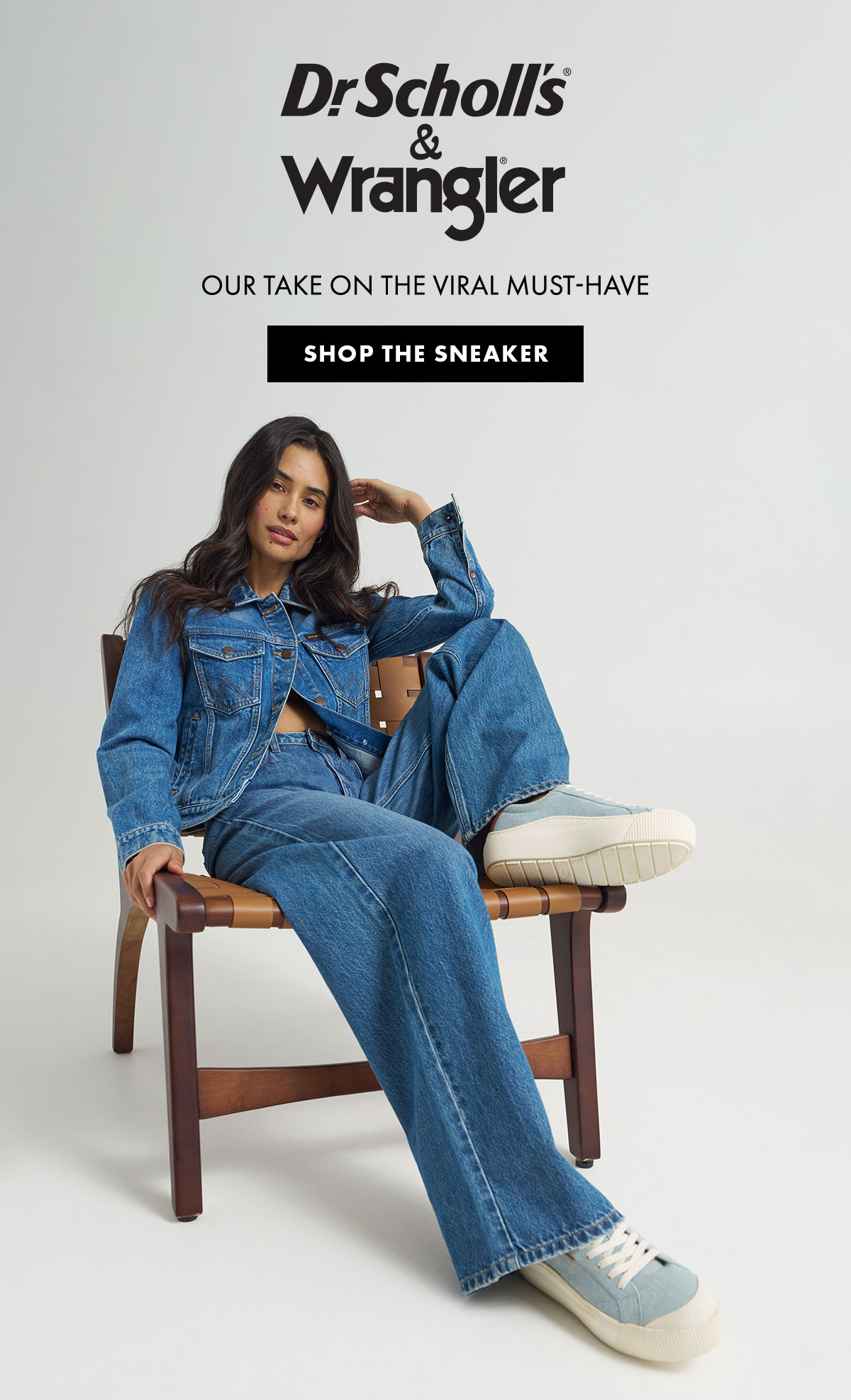 DrScholl's & Wrangler Our take on the viral must-have Shop the Sneaker