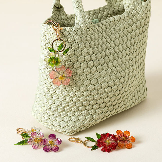 Handmade Wildflower Bag Charm