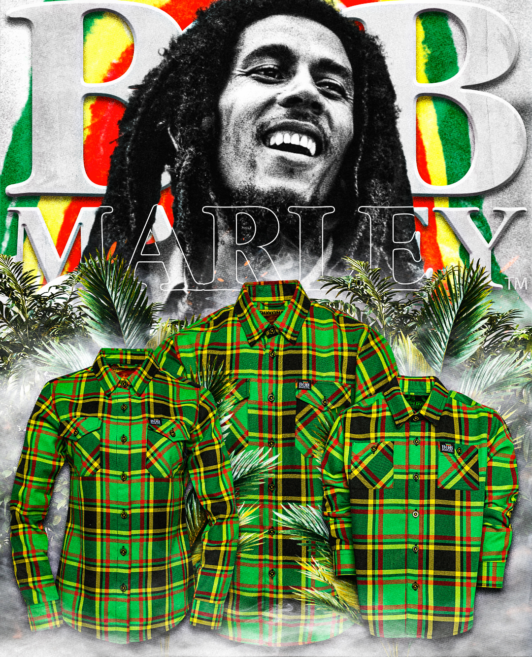 Bob Marley Flannel