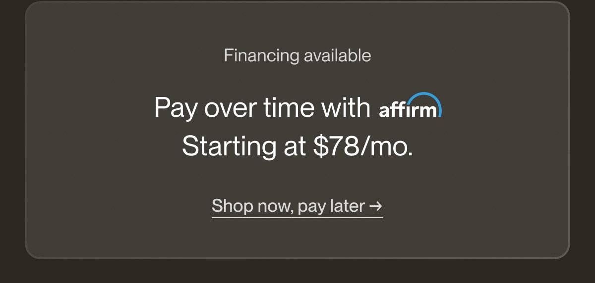 Financing available