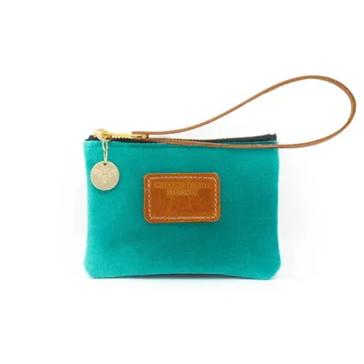 Coin Purse in Teal Velvet