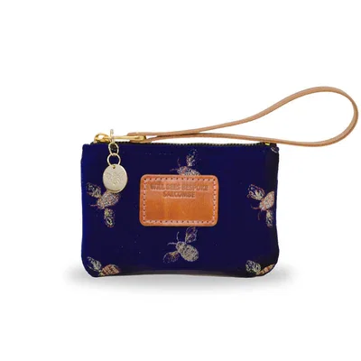Coin Purse in Navy Bees