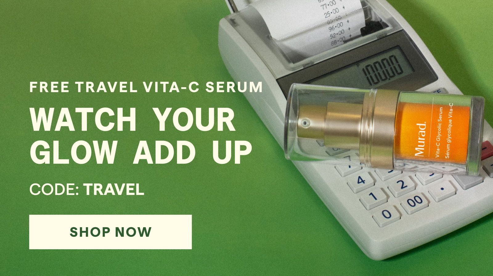 Free Travel Vita-C Serum - Code: TRAVEL