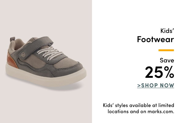 Kids' Footwear Save 25%