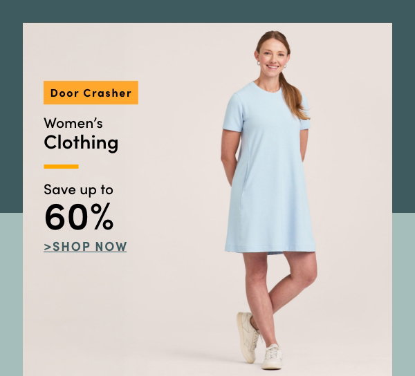 Door Crasher save up to 60% on Women's Clothing