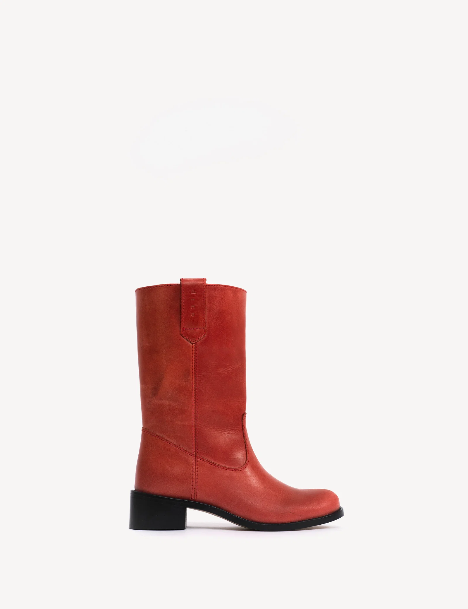 Image of Julia Gaucho Boot In Red Escovado Leather