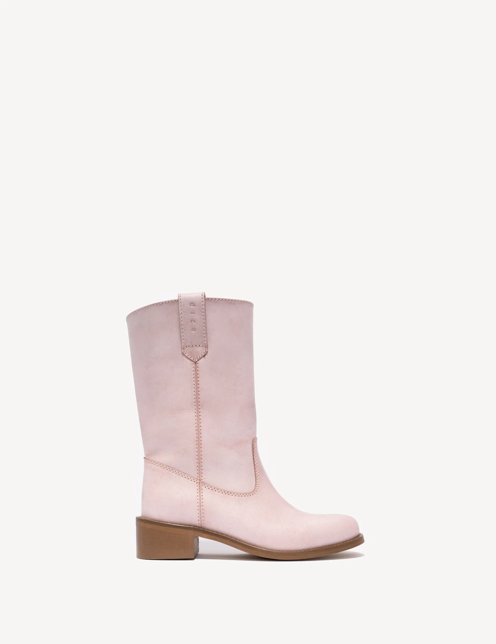 Image of Julia Gaucho Boot In Pink Escovado Leather