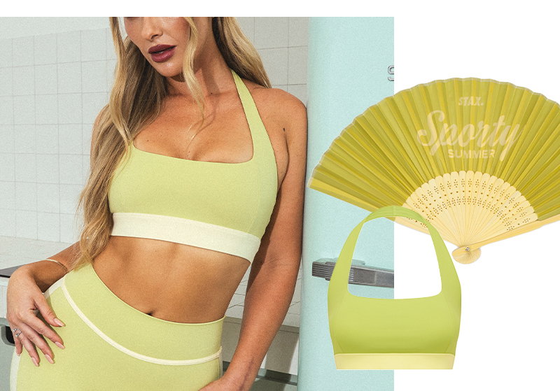LOOK 2: (SATURDAY) Panel Halter Sports Bra Airlyte & 
