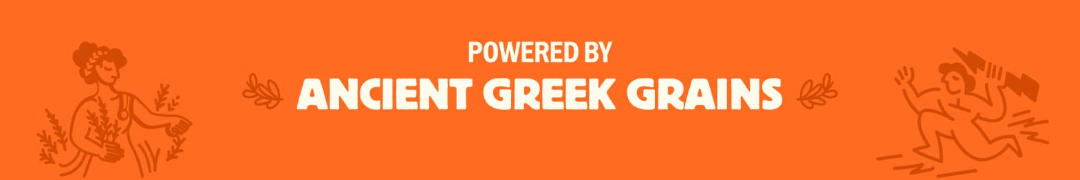 A footer image with the text "Make every morning legendary".  Olyra breakfast snacks are powered by ancient greek grains and packed with fiber for sustained energy. 