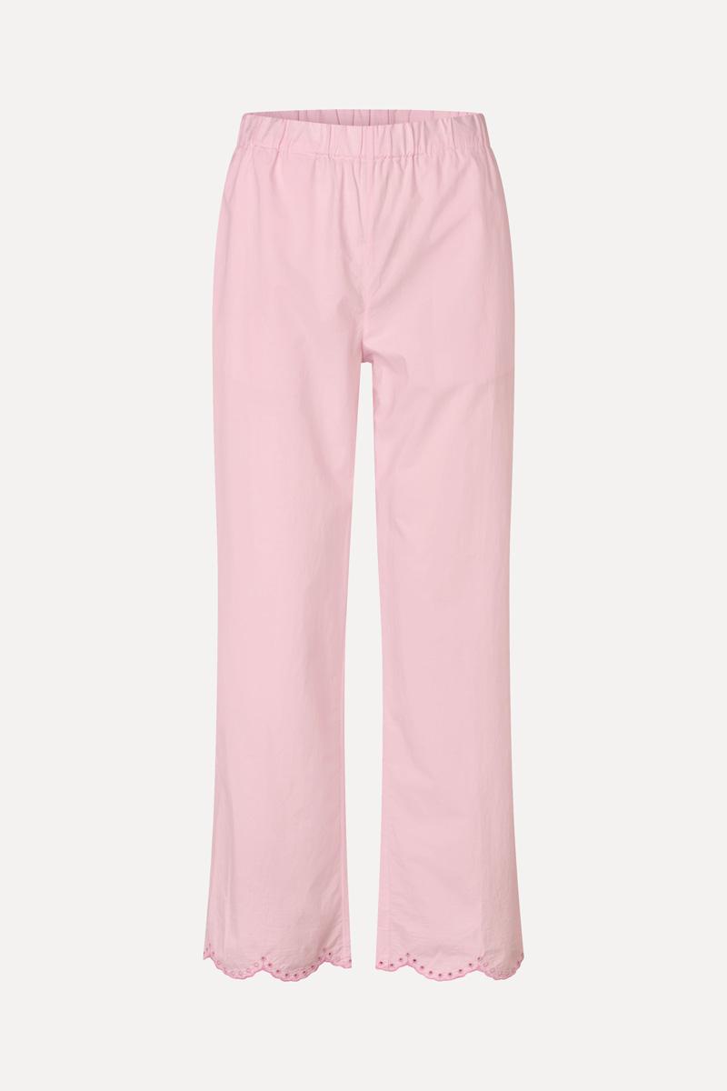 Flowy Elasticated Waist Pants - Muted Blush
