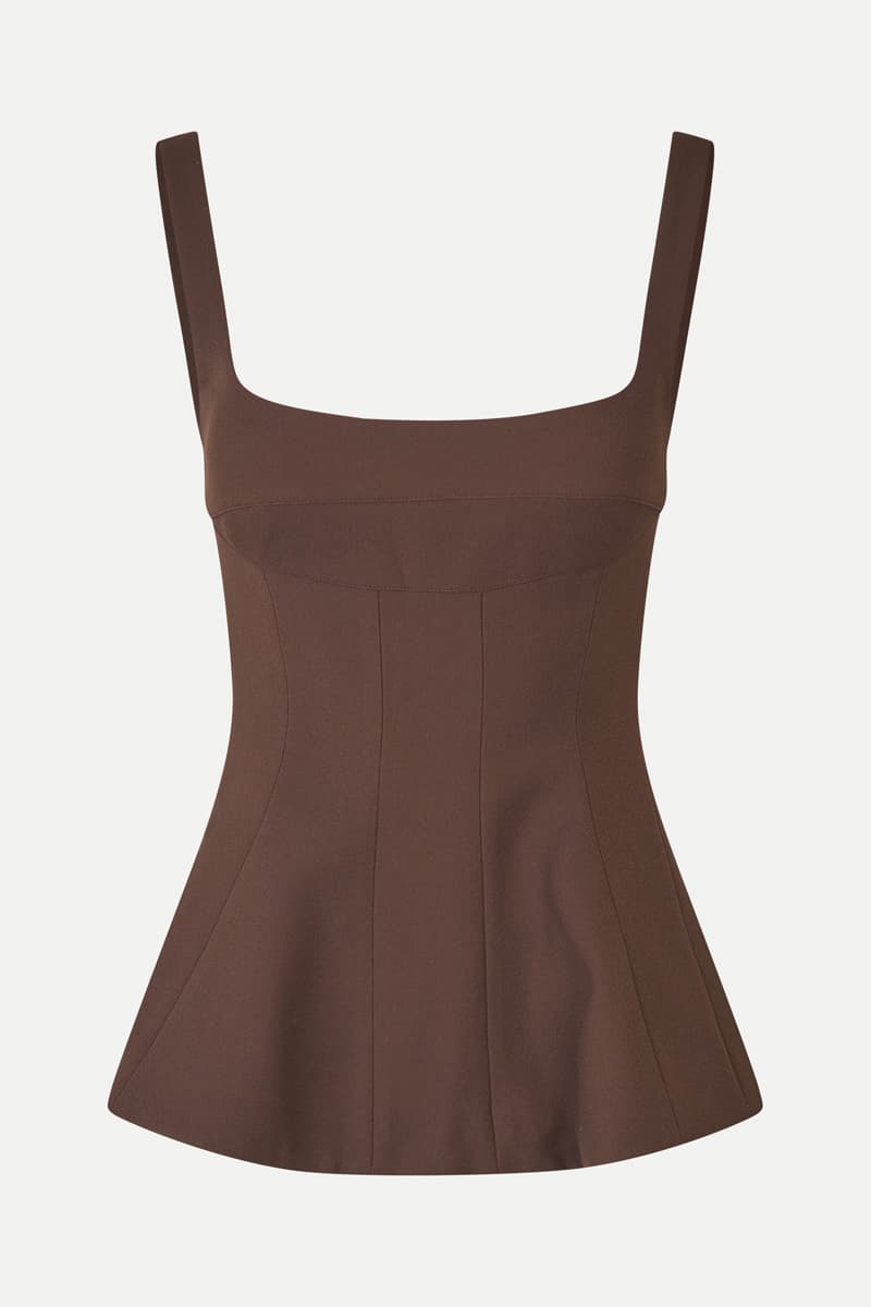 Elevated Structured Top - Cocoa