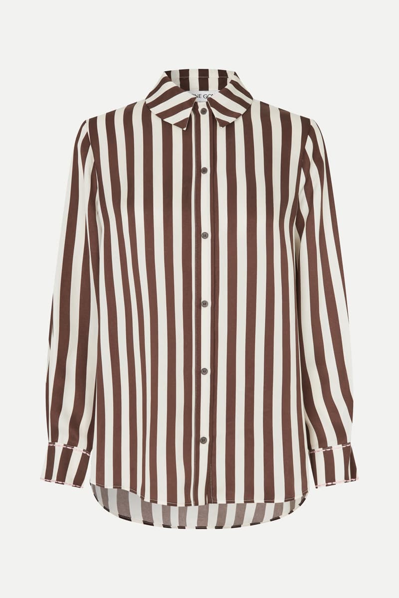 Long Sleeve Shirt - Ivory Stripes