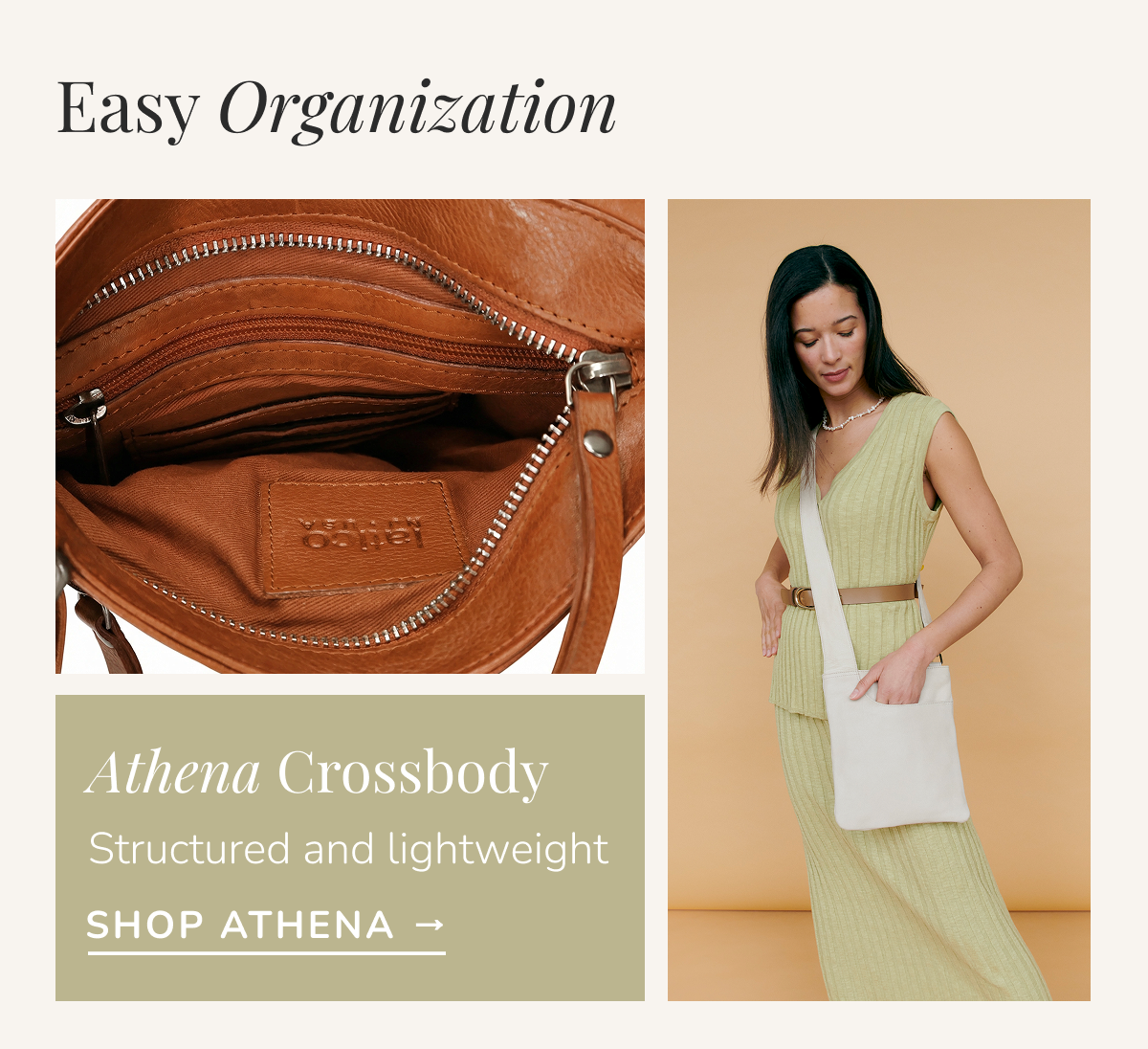 Athena Leather Crossbody Bag