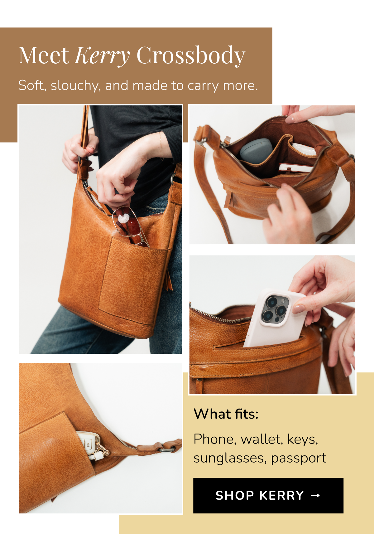 Kerry Leather Crossbody Bag