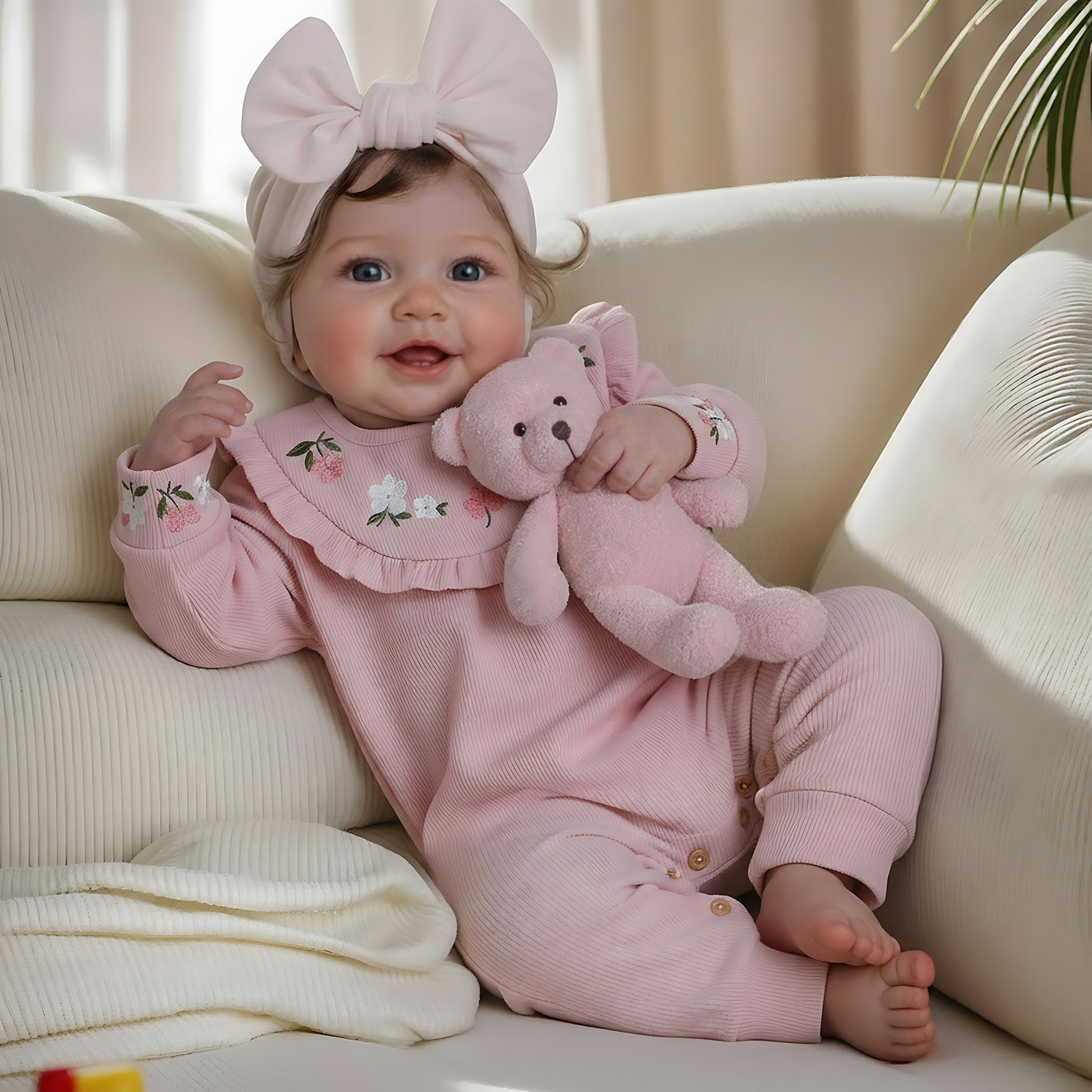 Babeside Smiling Reborn Baby Vead 20" Little Infant Girl Heartwarming Gift Cherished Moments Forever