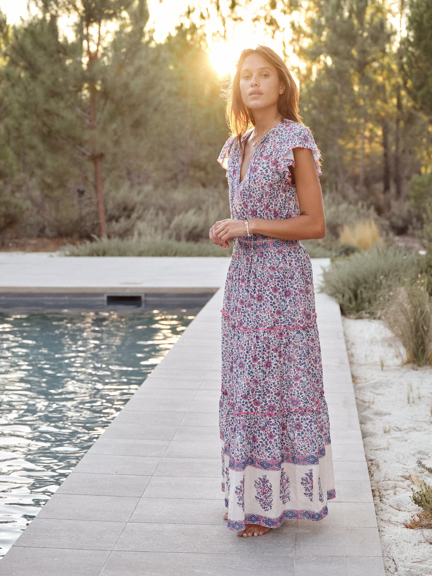 Della Print Maxi Dress - Blue M.A.B.E  Regular price£149.00