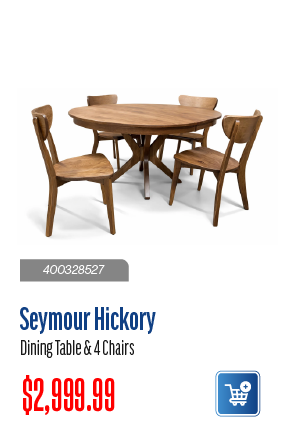 Seymour Hickory Dining Table & 4 Chairs