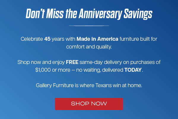 Don't Miss the Anniversary Savings