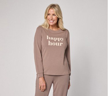 AnyBody Cozy Knit Message Top