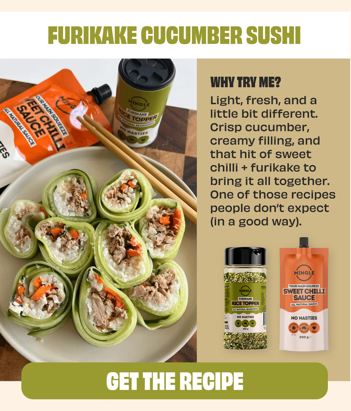 Furikake Cucumber Sushi