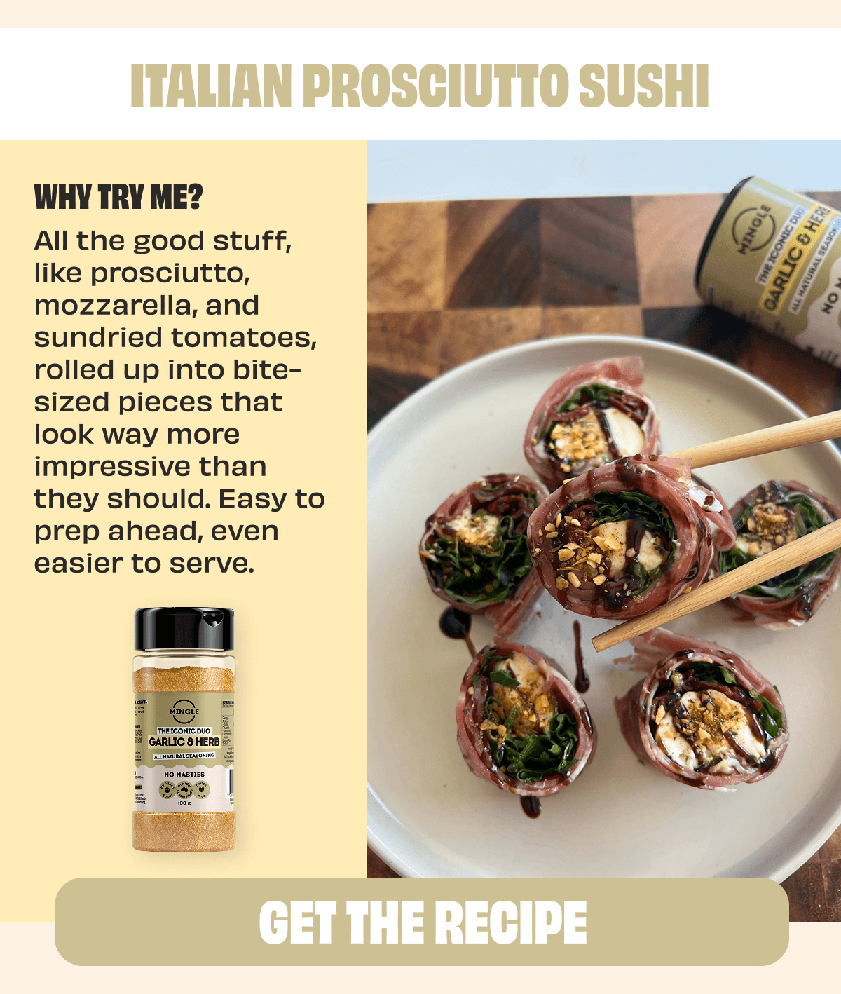Italian Proscuitto Sushi